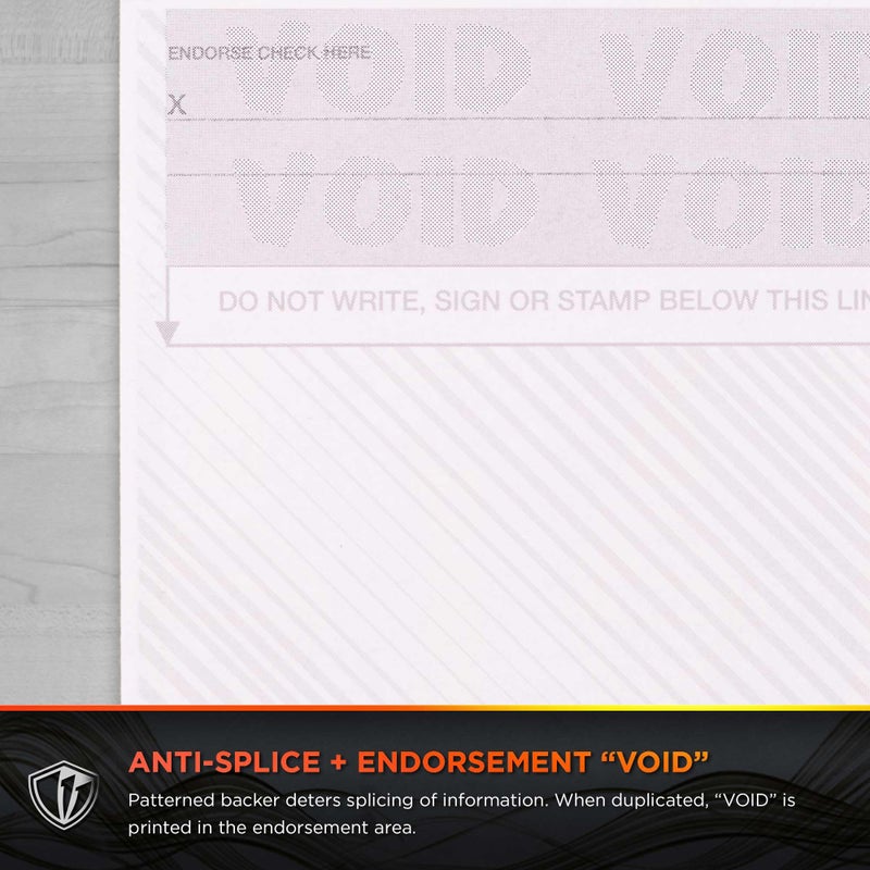 DocuGard Blue/Red Sunburst Premier Prismatic Top High Security Check Paper - QuickBooks & Laser/Inkjet Printer Compatible - 13 Security Features - 500 Blank Business Checks (04564) - Image 5